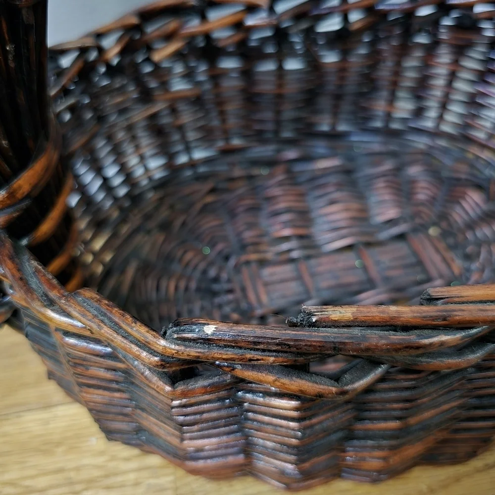 Reindeer Deer Head Woven Rattan Basket Wicker Hunting Country Wedding Christmas